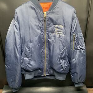 Vintage Flyer’s Man Intermediate Bomber Jacket Alpha MA-1 Reversible Men XL. PP